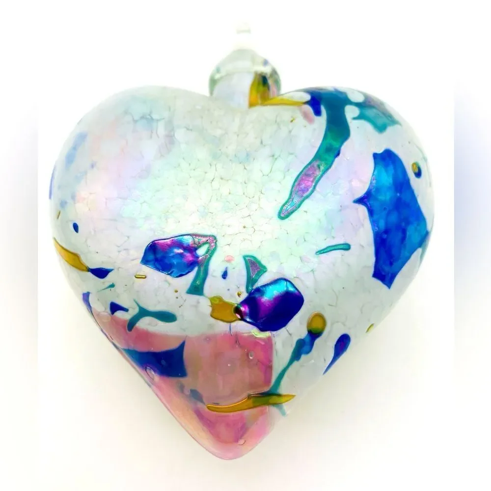 Borowski Glass Heart Shaped Christmas Tree Ornament